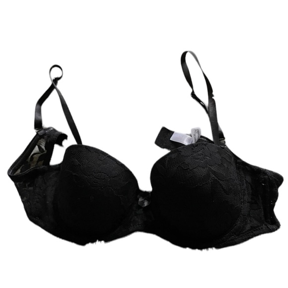 La Vie En Rose Black lace push-up bra 34A - Picture 1 of 6
